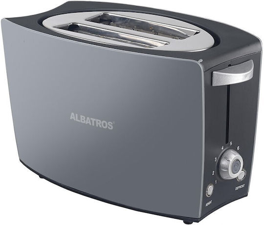 Albatros Confort Φρυγανιέρα 2 Θέσεων 800W Γκρι