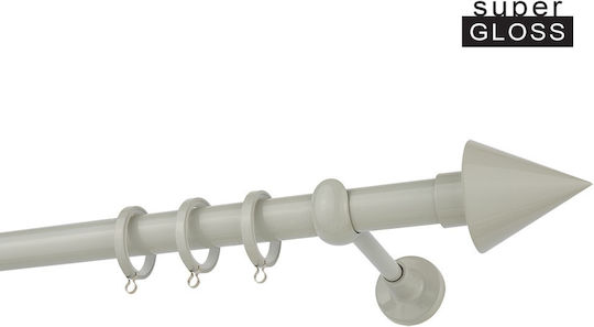 Zogometal Metallisch Vorhangstange Cp4146 Doppel mit Schiene Φ25mm 300cm Grey