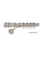 Import Hellas Metallisch Vorhangstange No4 Doppel mit Schiene Φ25mm 120cm Nickel Matte