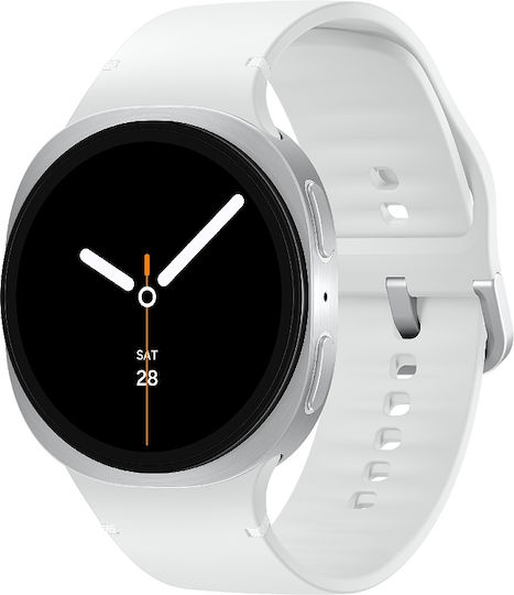 Samsung Galaxy Watch8 Aluminium 44mm Waterproof with eSIM and Heart Rate Monitor (Silver)