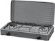 Silver Liquid Gas Countertop Double Burner Gray