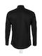 Long-sleeved Cotton Shirt Deep Black