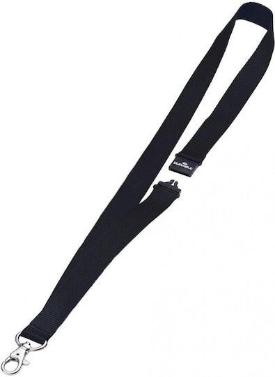 Fabric Lanyard Conference Badges Durable Black 813701