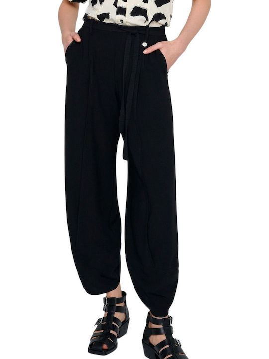 Women's Fabric Trousers Black
