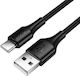 Hoco A To USB 2.0 Cable USB-C male - USB-A 27W Black 1m (HC-X120AC-BK)