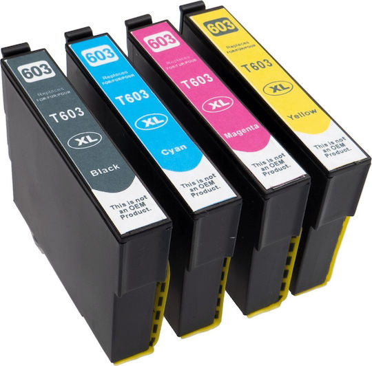 603 Xl Pachet de cartușe de cerneală compatibile și recondiționate pentru imprimante InkJet Epson Epson 603 XL Multiplu (culoare) 1buc