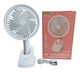 Diandi Clip Desktop Usb Fan Lighting Function Rechargeable Mini Fan Dd 8025 White