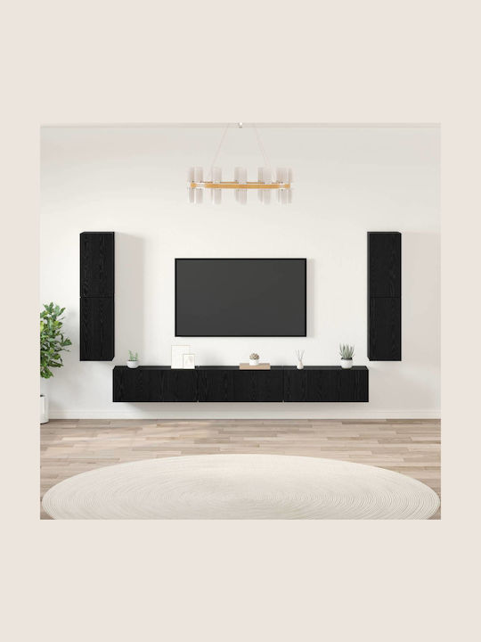 Wohnzimmer TV-Einheit Black Oak L80xB30xH30.5cm