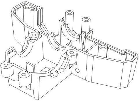 Mjx Hyper Go Rear Gearbox Lower Case Part Number 14191b