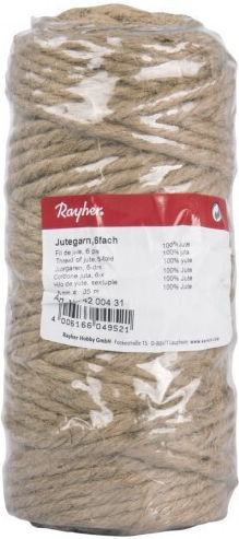 Jute Schnürsenkel 6er Pack 6 mm Natürliche Farbe 35 m