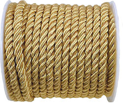 Rayon Dreifach Schnürsenkel 5mm 15m T1409002 Gold