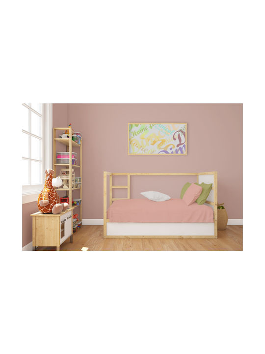Dimcol Fitted Bebe Solid Pink 70x140cm Baby Sheets