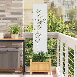 Vidaxl Placă Decorativă de Grădină Albă 32 x 14...