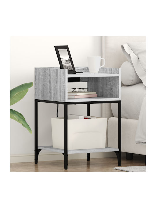 Nachttisch Metall Grey Sonoma 40x40x61cm