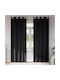 vidaXL vidaXL Vorhänge mit Grommets Schwarz 140x245cm