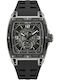 Cerruti Men's Watch Battery with Black Rubber Strap