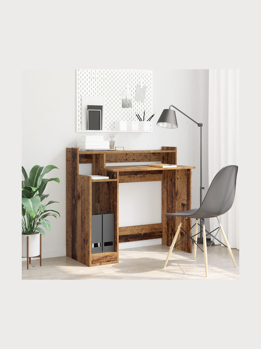 Electric Desk Lumarko Wooden Old Wood with Meta...