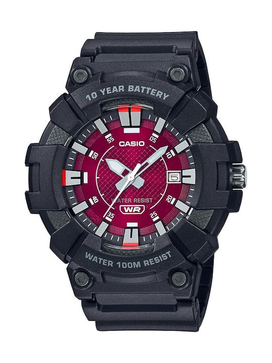 Casio Herrenuhr 49mm Batterie mit Schwarz Kauts...