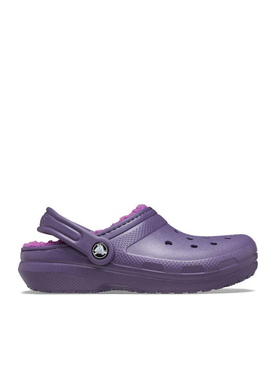 Crocs Παντόφλες Μωβ Classic Lined Clog