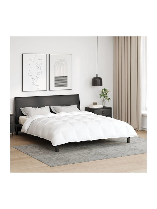 vidaXL Duvet Double Down 200x200cm White