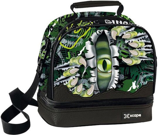 Graffiti School Insulated Shoulder Kids' Lunch Bag 5L Multicolour Dinosaurs 20x16x22cm
