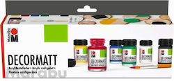 Marabu Decormatt Acryl Paint Starter Set 6x15ml