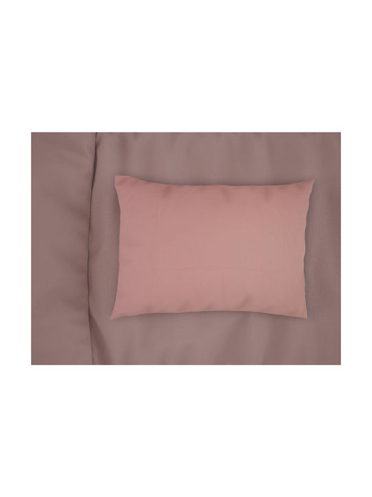 Dimcol Μαξιλαροθήκη με Φάσα Dusty Rose 50x70εκ.