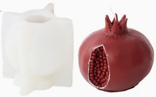 Rot – Silikonform 7,8x7,8x7,4cm Resin Wachs Gips Porzellan Handwerkskunst