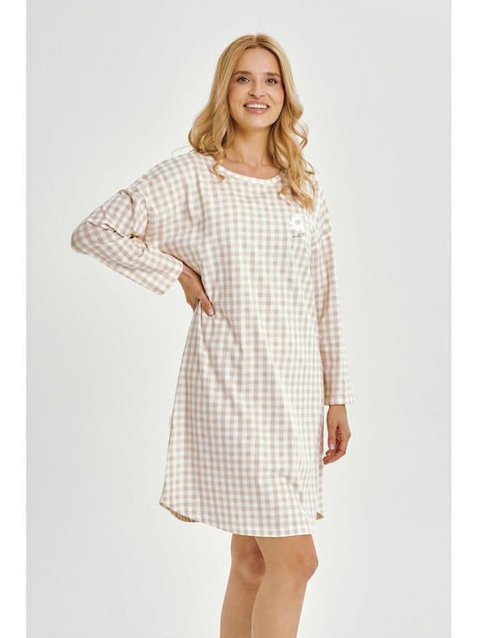 Taro Summer Women's Nightdress Beige