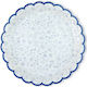 Tim & Puce Blue Floral Paper Plates 8 Pieces