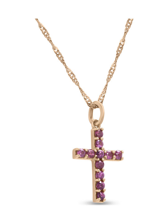 Ortaxidis Cruci Roz Gold 18K