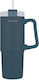 Homely Thermos Straw Tumbler 900ml Indigo Blue