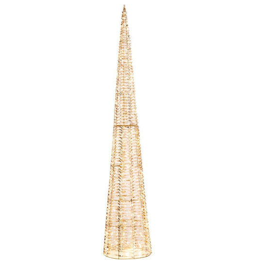 Christmas Decorative Illuminated Tree Cone 150cm IP44 Gold