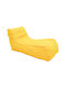 Bean Bag Chair Sunbed Waterproof Lara Yellow 60x150x40cm