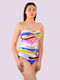 Naturana Γυναικείο Τανκίνι Μπλέ Σχέδια Μαγιό 72554 Blue Beachwear Swimsuit