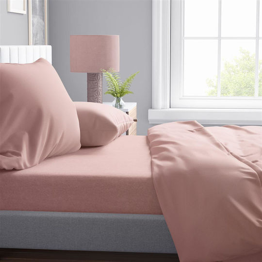 Dimcol Solid Σετ Υπέρδιπλο 4τμχ 240x270εκ. 503 Dusty Rose
