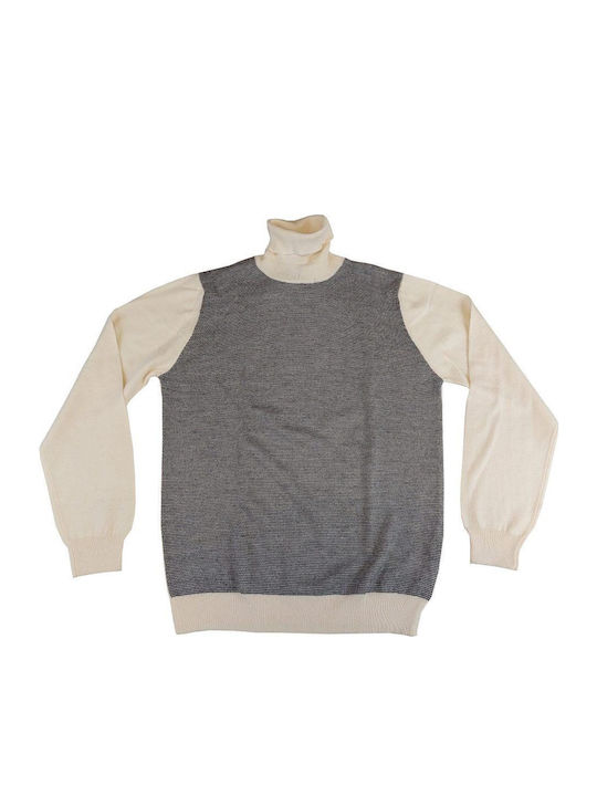 Knitted Turtleneck Gray Black White Invicto Vico/100