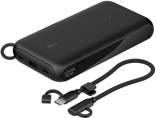 Belkin 20K with Display Power Bank 20000mAh 20W με Θύρα USB-A και 2 Θύρες USB-C Power Delivery Μαύρο