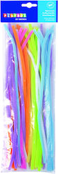 Set 50 Pieces Twisted Wire 6 Mm Diameter 50 Cm Length Neon Colors