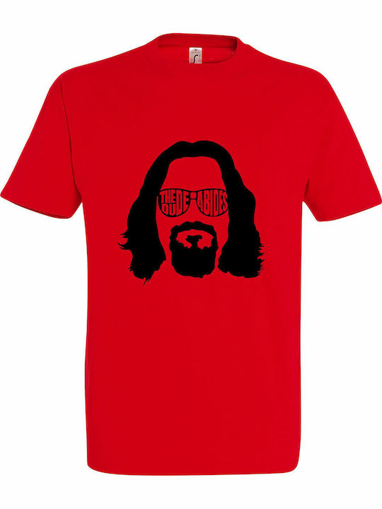 Tshirt Unisex " Dudes Abides Big Lebowski" Red