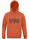 Unisex Bio-Kapuzenpulli "Griechische Philosophen Tragen Rayban" Süßes Orange