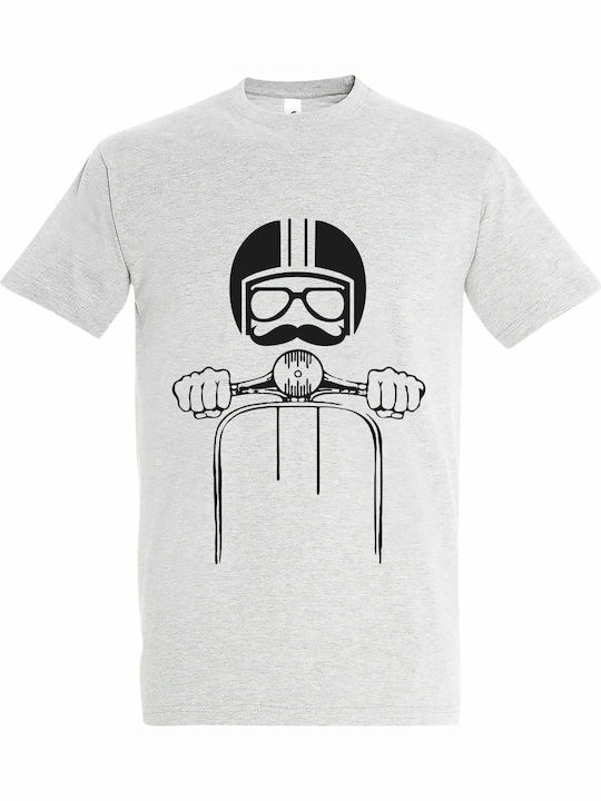 Bluze Imprimate T-shirt Unisex Vespa Rider Ash