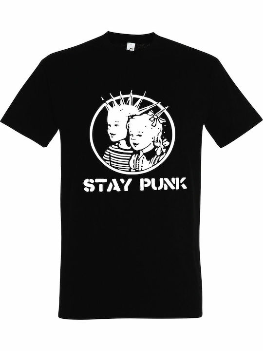 Tshirt Unisex "stay Punk" Black