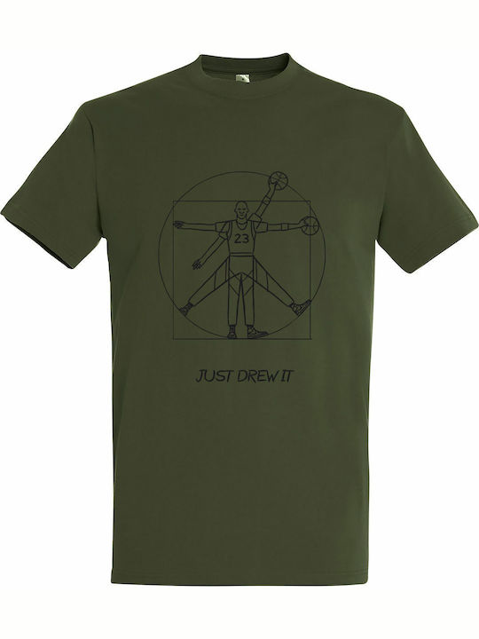 Tshirt Unisex "just Drew It Jordan" Army