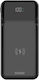 Savio BA-09 Power Bank 10000mAh με Θύρα USB-A και 2 Θύρες USB-C Μαύρο