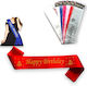 Κορδέλα Party Happy Birthday 80 Εκ 6 Χρώματα 1 Τμχ