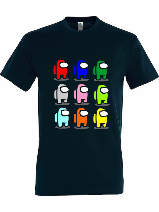 Tricou Unisex Among Us Multicolor Albastru Petrol