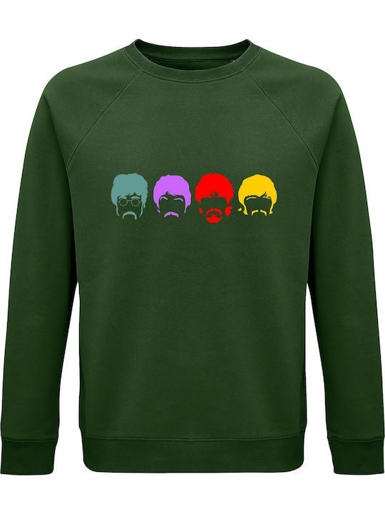 Sweatshirt Unisex Organic " Beatles Band Multic...