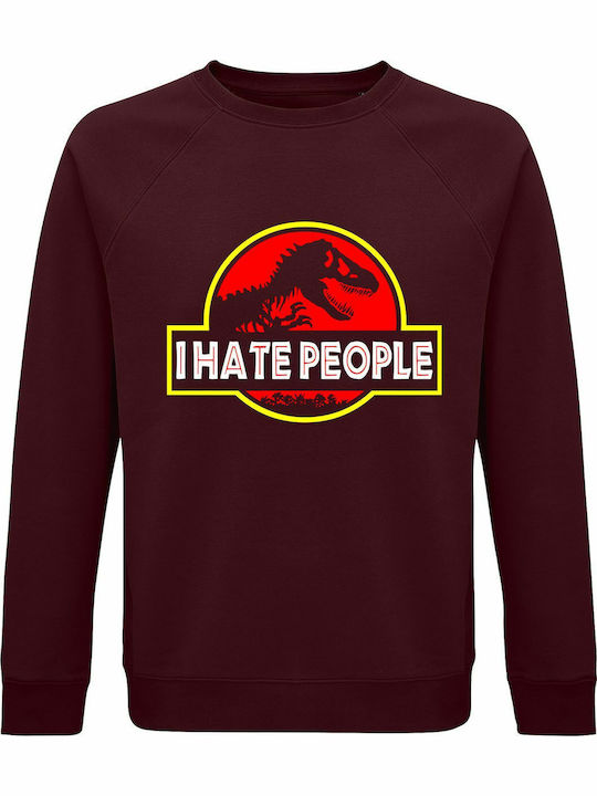 Sweatshirt Unisex Organic " I Hate People Dinos...