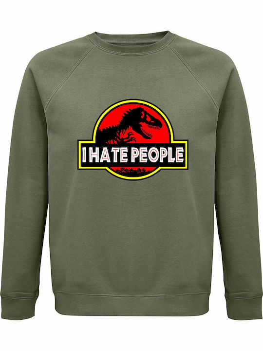 Sweatshirt Unisex Organic " I Hate People Dinos...